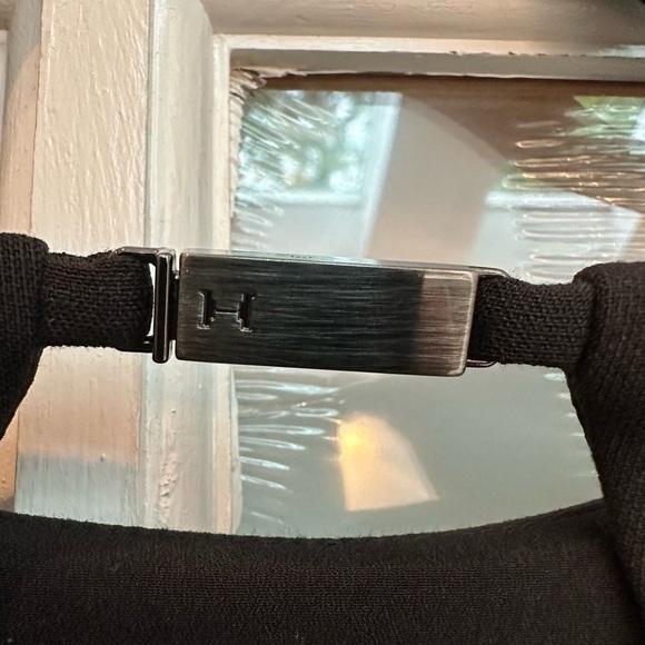 Halston Heritage Black Black Crepe Cut Cocktail Party Dress Size 4 Small S NWOT - Picture 8 of 15